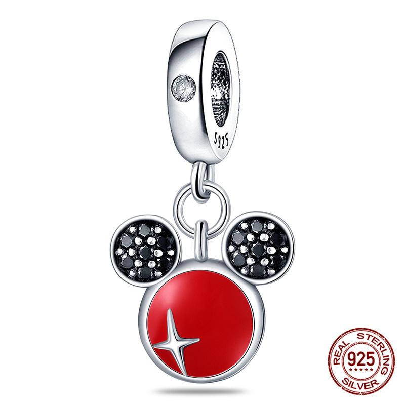 Marvel Disney Snow White Tree Elf Mickey 925 Silver Charms for DIY Jewelry Making Women Gift Bracelet