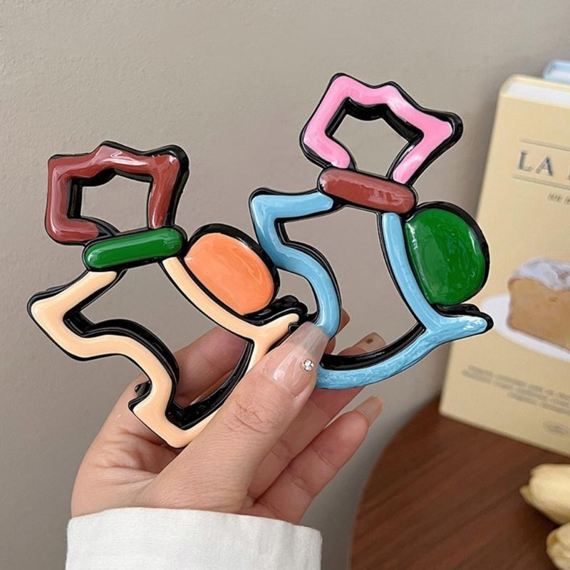 Cute Cartoon Dog Hair Claw Clip For Women Girls Ponytail Holder Accessories Colorful Animal Design Hair Clip Gift