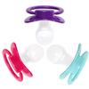 CutiePlusU Adult Large Pacifiers Dark Rose and Aquamarine (3-Pack) - Purple, Red,