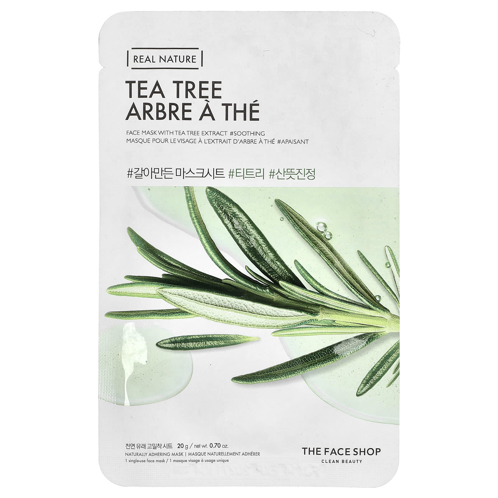

The Face Shop, Real Nature, Beauty Face Mask, Tea Tree, 1 Sheet, 20g (0.70oz)