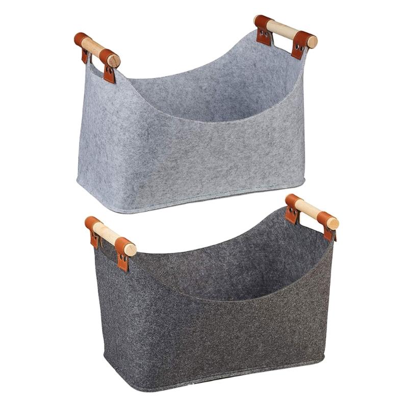 Contemporary Felt Wood Storage Bag Large Capacity Firewood Carriers Essential for Warm Fireplaces and Outdoor Activities