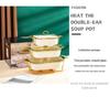 Luxury Ceramic Tableware Set: Rectangular Baking Pan, Casserole Stand, Candle-Heated Soup & Dry Pot