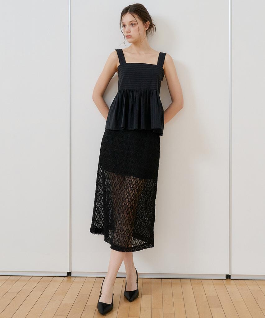 Bye Bye Seop Lace Skirt Black [T52]