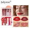 4pcs Long-lasting Moisturizing and Non-fading Pearlescent Lip Glaze Set Natural Three-dimensional Non-fading Non-stick Cup Lipstick
