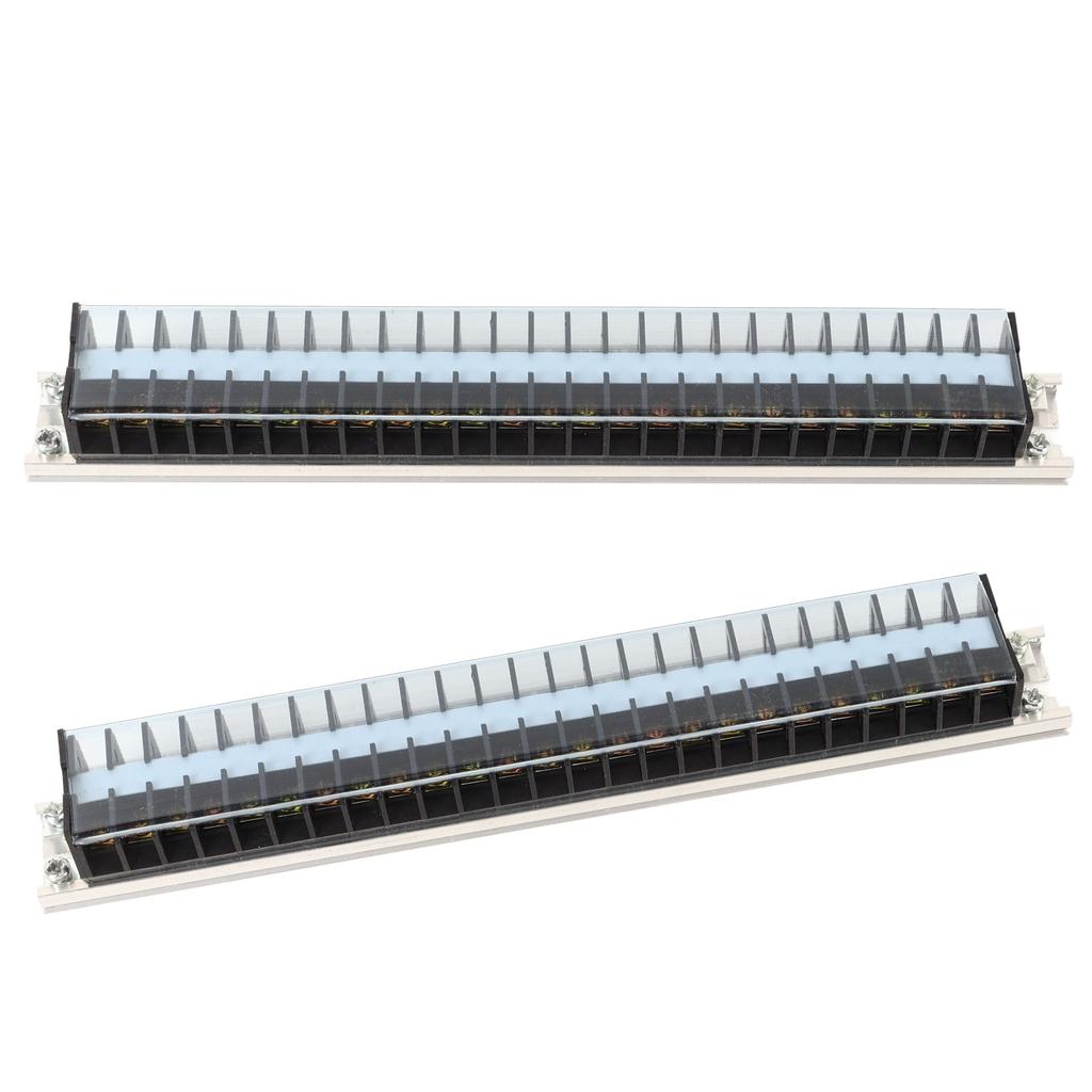 2PCS 660V 15A Wire Barrier Block Rail Type Wiring Terminal Bar Universal for Distribution System