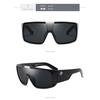 Retro Frame Reflective Coating UV400 Big Wide Leg Sports Sunglasses