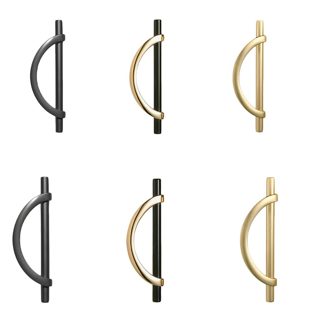 Retro Light luxury wardrobe handle Zinc Alloy Cupboard Pulls Kitchen Cabinet Drawer Handle Semi-circular Furniture Decor