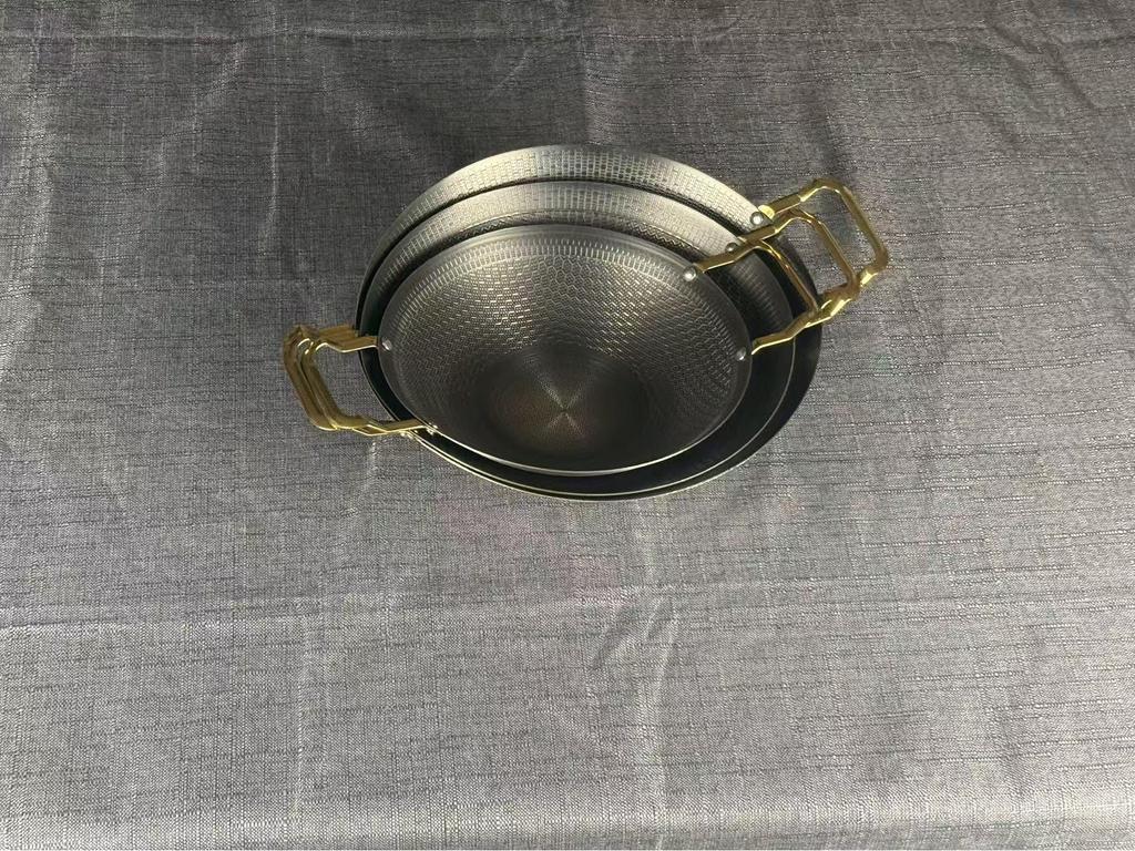 201 Stainless Steel Non-stick Small Hot Pot with Alcohol Stove, Induction Cooker Compatible, Double Ear Design