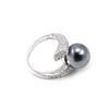 Grå 'Pearl Beauty' Silverring