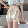 Damen Spitze Kurze Höschen Imitation Seide Rüschen Pumphose Anti-Exposition Sicherheitshose Lolita Satin Knickers Shorts Kleid Pettipant