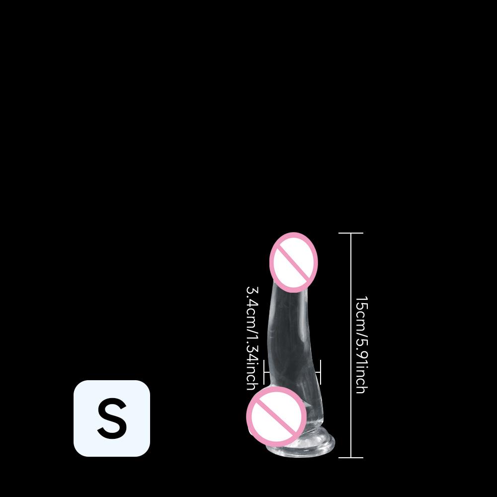 Multi-Size TPE Jelly Penis Dildo with Suction Cup, Anal Plug Vaginal Masturbator, Unisex Adult Sexy Sex Toy for Couples, Sex Toy