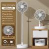 Portable Rechargeable Telescopic Floor Fan: Silent, Oscillating, and Compact for Home or Office Use