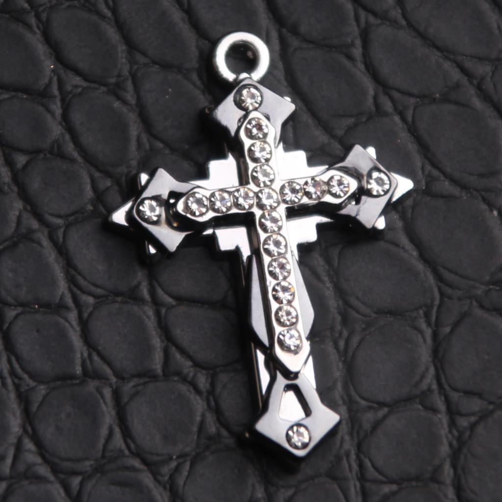 High Quality Cross Titanium Steel Non Fading Necklace,Domineering and Trendy Men's Hip-hop Pendant Chain,New Handsome Men Women