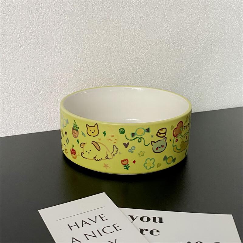 YXPET Ceramic Anti-Spill Pet Bowl