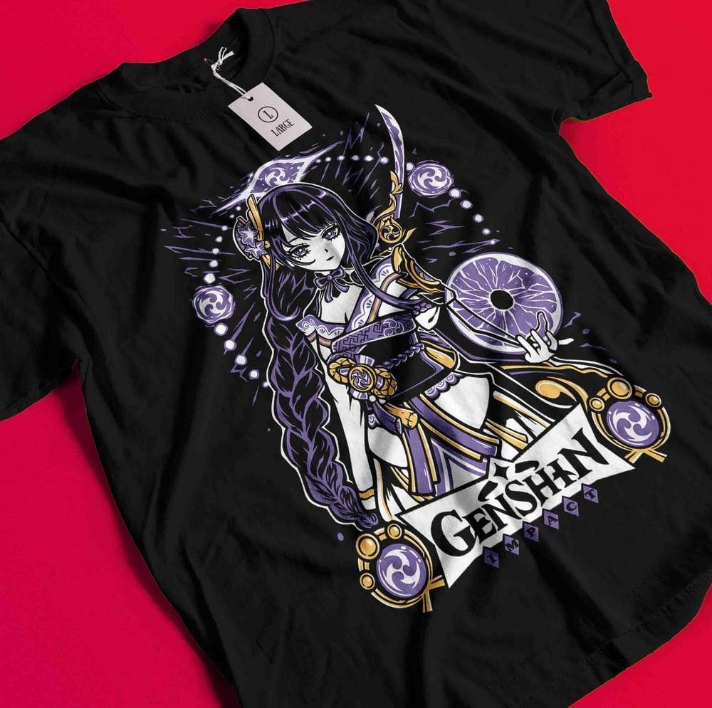 

Genshin Impact T-Shirt Xiao Tshirt Gorou Shirt Raiden Shogun Tee Klee Tao Ganyu BB631 M