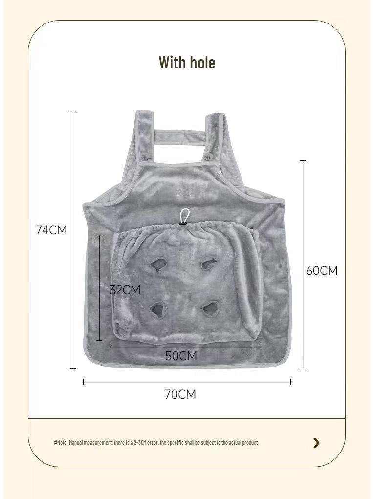 Pet Hair-Resistant Cat Snuggling Apron