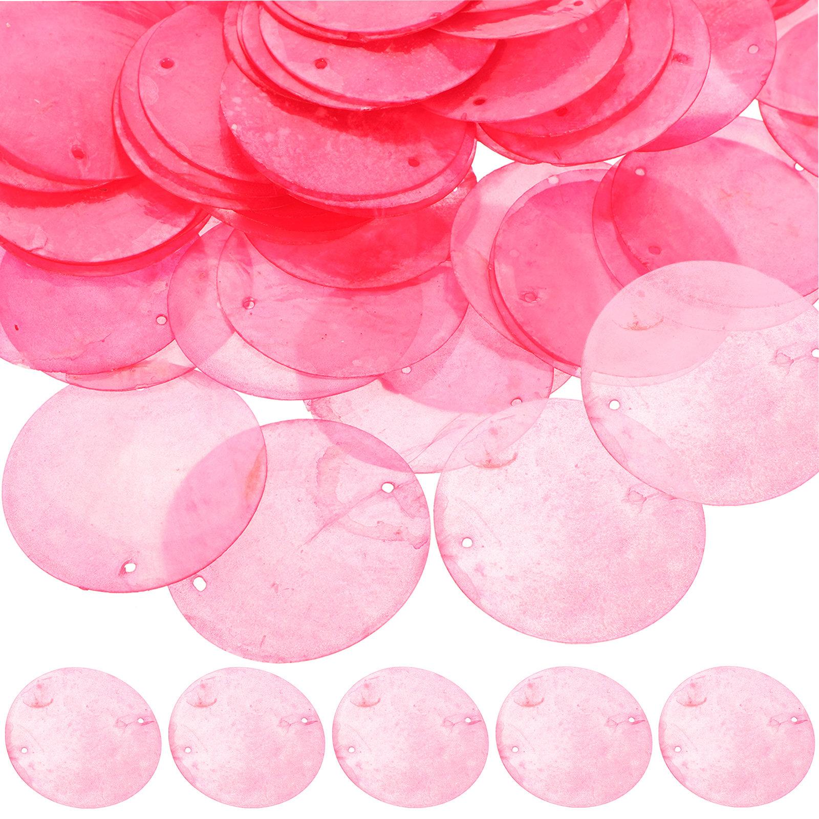 

100Pcs Round Shells Pieces Polished Flat Slice DIY Jewelry Pendant Wind Chime Dream Catcher Making Accessories