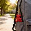 Cute PU Leather Bear Keychain With Gold Chain Bag Pendant For Bags Keys Car Decors Fashionable Gift