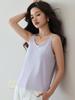 2026 New Arrival Women's Seamless U-Neck Ice Silk Camisole - One Size, Solid Color Sleeveless Top