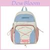 Nylon School Backpack For Middle Schoolers With Letter Print And Cord Decor For Youth Education Use