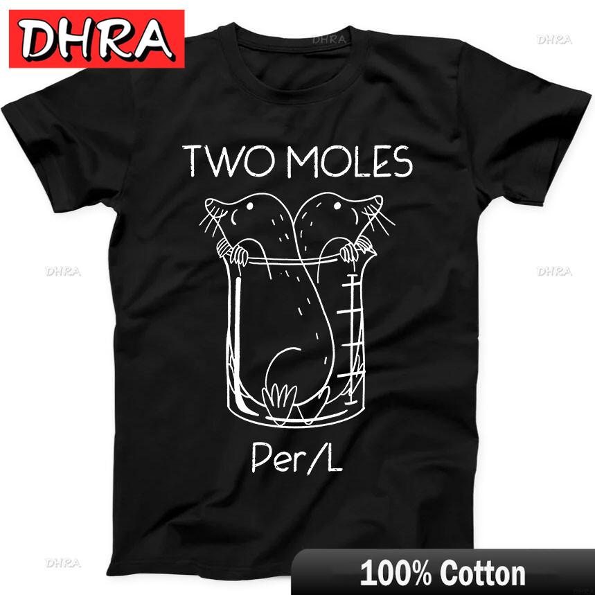 

Two Moles Per Liter Chemistry Science Avogadros Day Gift Tee Black T Shirt Cool Stylish Y2K Tops Shirts for Unisex TShirt Girls 4XL