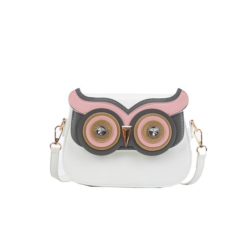 Personalized and creative owl small bag 2025 new Japanese cartoon cute girl foreign style shoulder small square bag pu
