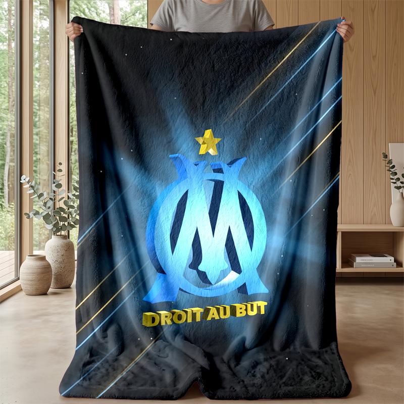 Olympique Lyonnais FC Soft Flannel Fleece Blanket Lightweight Cozy Warm Throw Blanket For Sofa Bed Home Decor