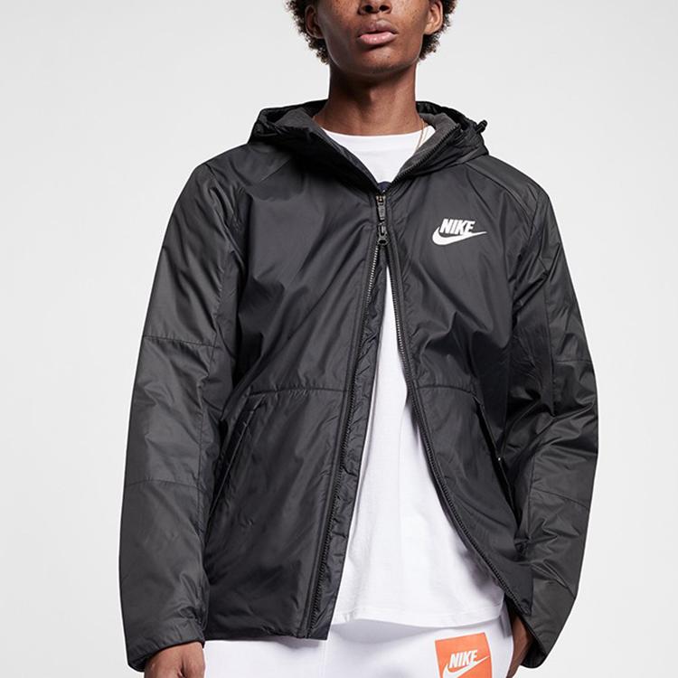 Nike Sportswear Hooded Padded Jacket Men Black AJ7957-010