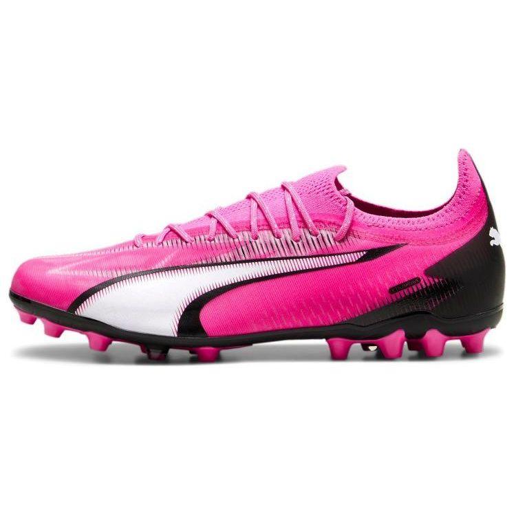 Puma Ultra Ultimate Comfortable Versatile Mg (Rubber Short Stud) Football Shoes Unisex Football Shoes Pink Black White 107749-01