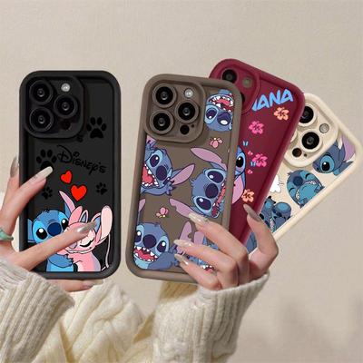 Stitch Angel Love Heart Phone Case For Samsung Galaxy S25 S24 S23 S22 Plus Ultra FE A56 A17 A07 A36 A16 A06 A26 A55 Soft Cover