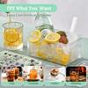 Press Type Ice Cube Maker Silicone Ice Tray Making Mold Creative Storage Box Lid Trays Bar Kitchen Square Cubic Container Set