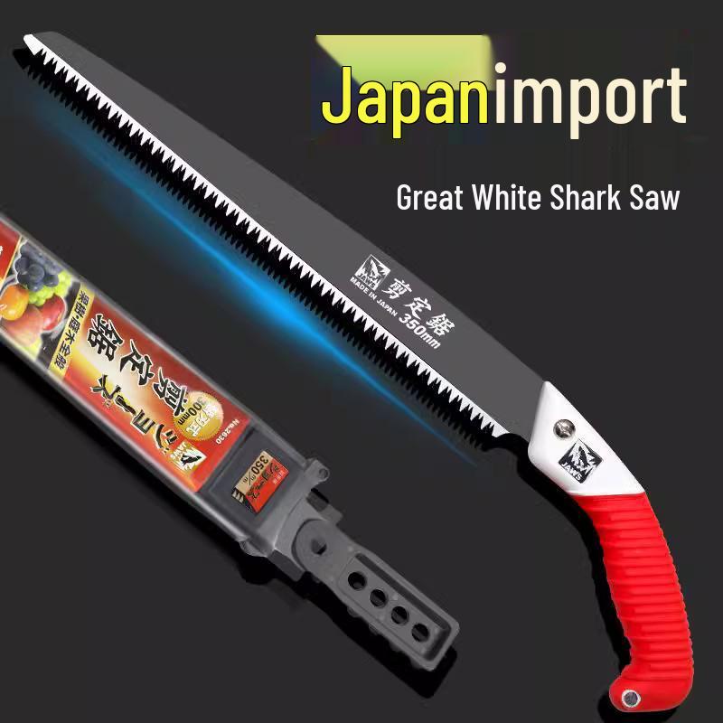 Japanese Great White Shark Hand Saw for Trees and Woodworking - Manual Handheld Saw