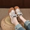 Autumn new lace-up casual women's shoes soft sole flat heel retro color matching women's single shoes ugly cute German training shoes