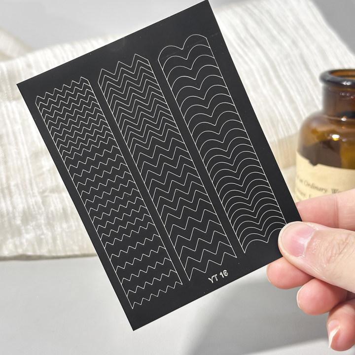 V-Shaped Moon Smile Line French Nail Art Stickers for Nail Polish Gel