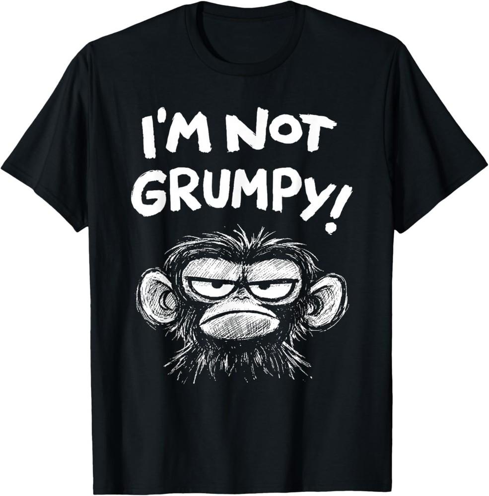 Miesepeter Affe Ich bin nicht miesepetrig Lustiges Vintage Retro T-Shirt