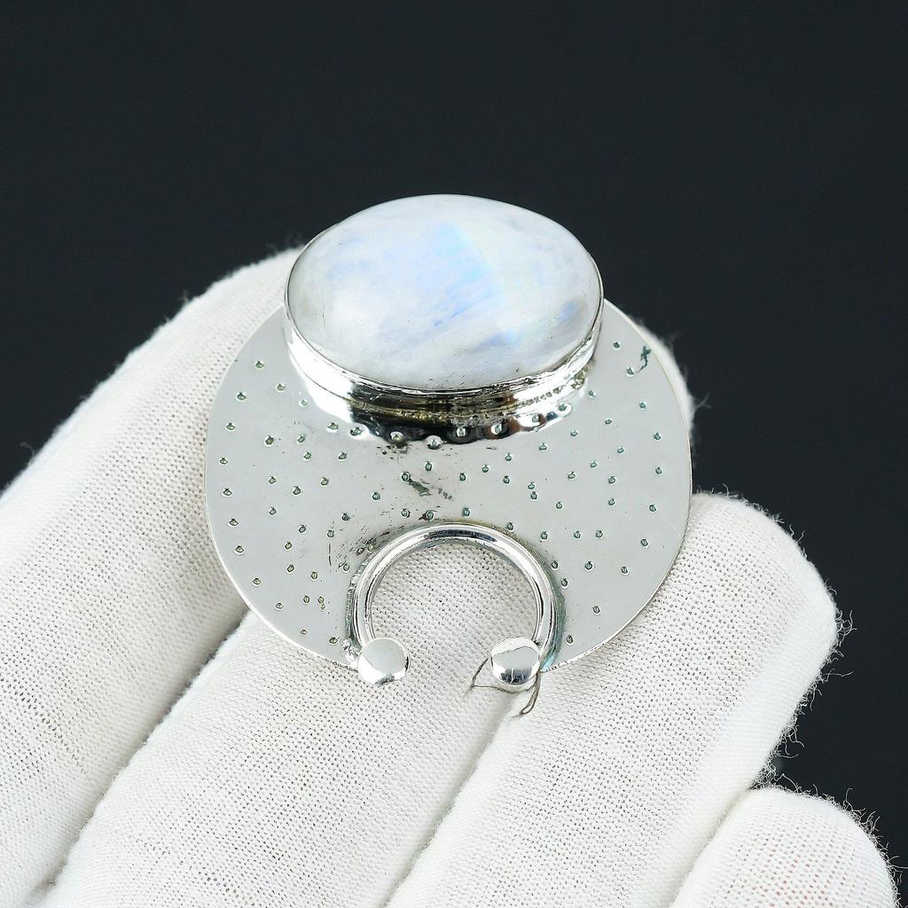 Rainbow Moonstone Gemstone Handmade Pendant, 925 Sterling Silver Pendant, Natural Moonstone Silver Pendant, Moonstone Jewelry For Gift