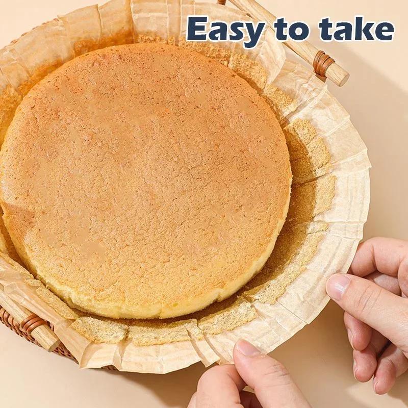 10Pcs/set High Temperature Resistance Disposable Cake Molds Oil Proof Air Fryers Liner Paper Molds