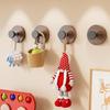 Walnut Wood Grain Suction Cup Hooks (6-pack)