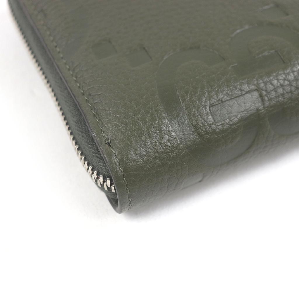 GUCCI Purse 739482 Jumbo GG Round Zip 739482 khaki leather mens Used