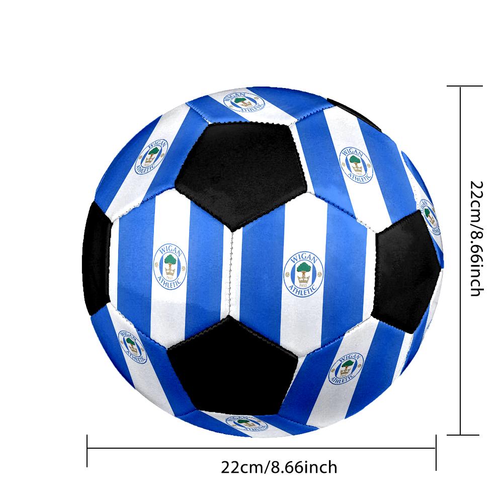 SIZE 5 Wigan Athletic FC Soccer Ball Colorful All Ages Machine Stitched PVC Competition Ready Durable High-Bounce