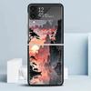 Chinese Style ink Painting Art Black Cover for Samsung Galaxy Z Flip 7 6 5 4 3 5G Phone Case Flip7 Flip6 Flip5 Flip4 Flip3 Patte