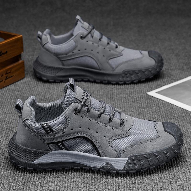 New Men's Single Shoes Outdoor Tooling Shoes Work Breathable Board Shoes Mountaineering Trend Men's Shoes Sports Outdoor Construction Site