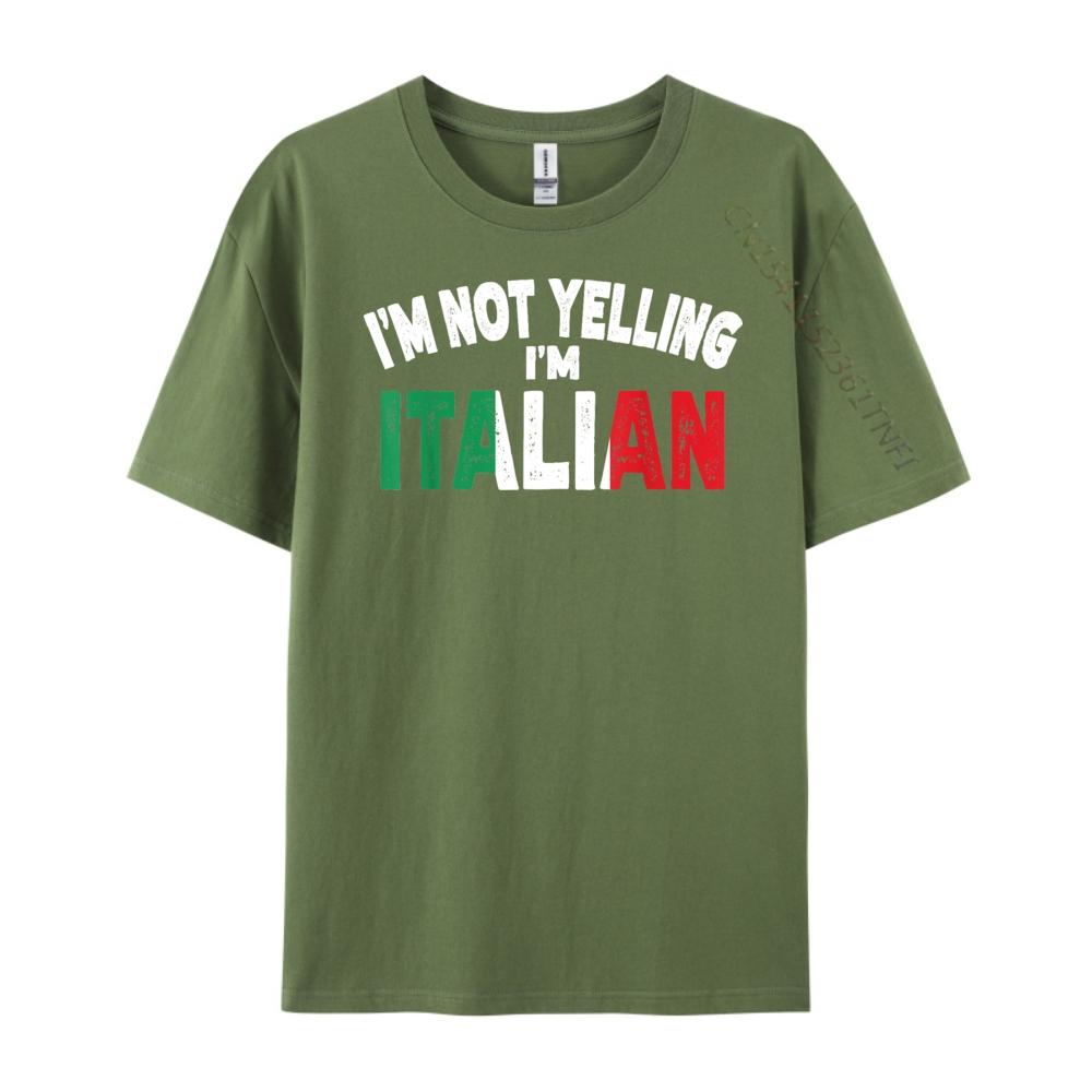 Ich schreie nicht, ich bin Italiener Lustiges italienisches Erbe Geschenk Luxus Designer WEICH Harajuku Übergroß Normal