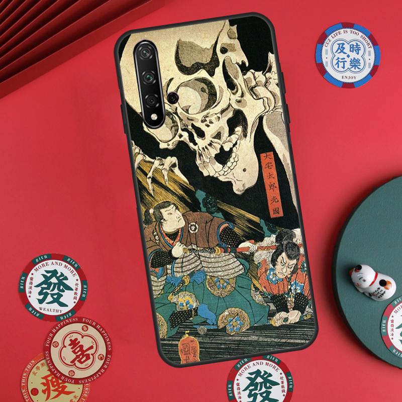Japanese Samurai Art For Huawei Nova Y73 Y72 Y61 Y91 Y90 Y70 Y60 12s 12i 11i 8i 9 10 SE P60 Pro P30 P40 Lite Case