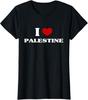 Palestine J'aime la Palestine Souvenir J'aime la Palestine T-shirt à col rond pour femme039