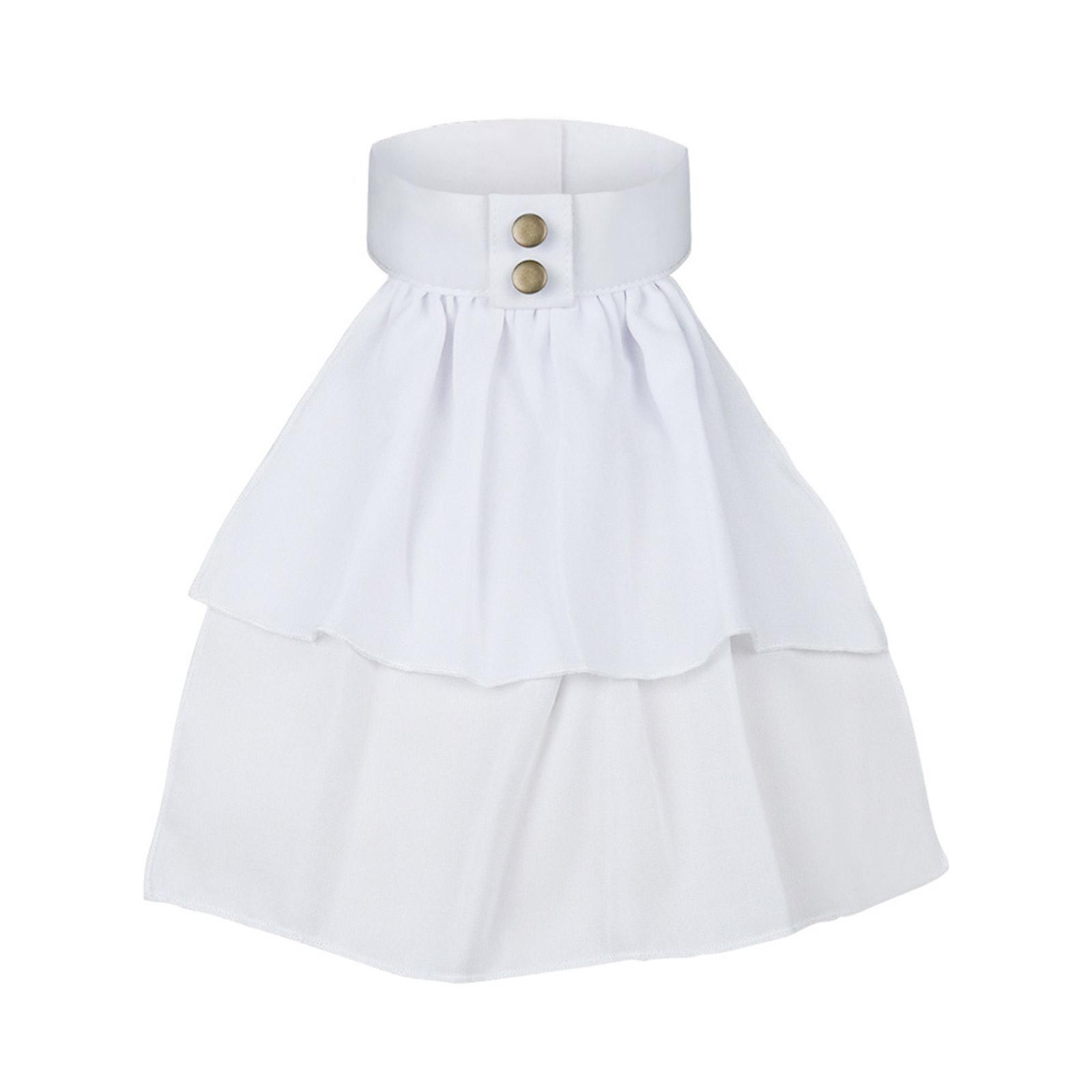 

Викторианский колониальный жабо, фальшивый воротник, средневековый готический стимпанк, винтажный съемный воротник с оборками, аксессуар для костюма B