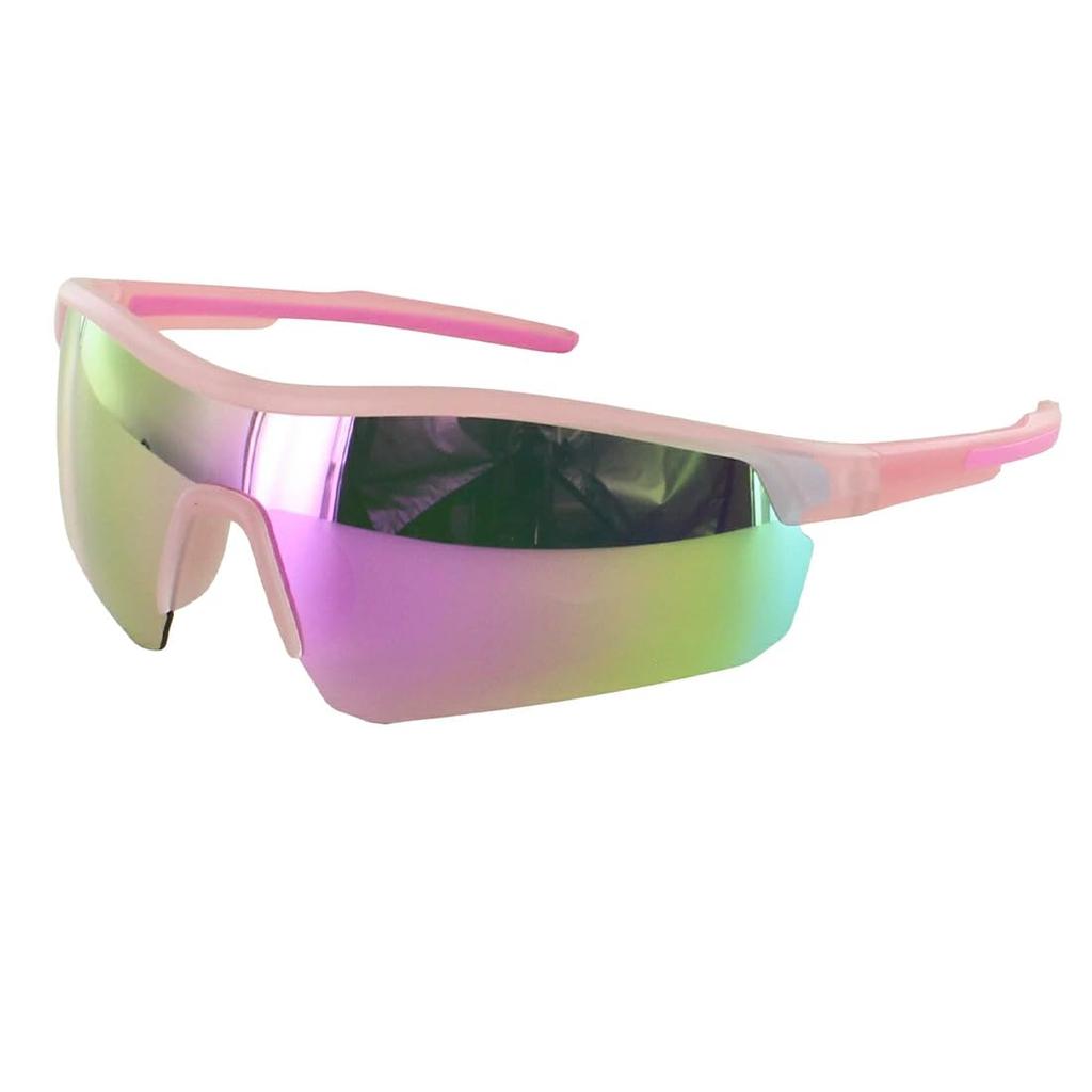 Polarized Sunglasses for Kids, UV Protection, Baseball, Sports, Juniors, and Women, Mirror Lens, Half-Rim, Lightweight, 1007k, Gray, Orange, Green,