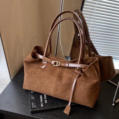 Großvolumige Matte Tragbare Pendlertasche Große Tasche Damen Retro Tragetasche Einzelne Schulter Unterarm Damenhandtasche