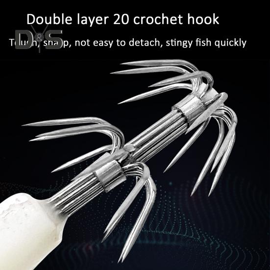8CM/5.3G Shrimp Bait with Squid Jig Hook Swivel Luminous Realistic Bionic Artificial Lure Saltwater Freshwater Bass Walleye Trout Fishing Accessories