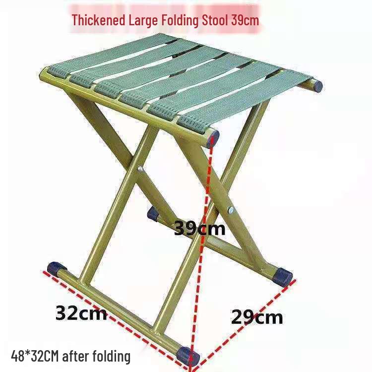 Compact Outdoor Folding Chair with Backrest - Portable for Fishing, Travel, and Street Stalls